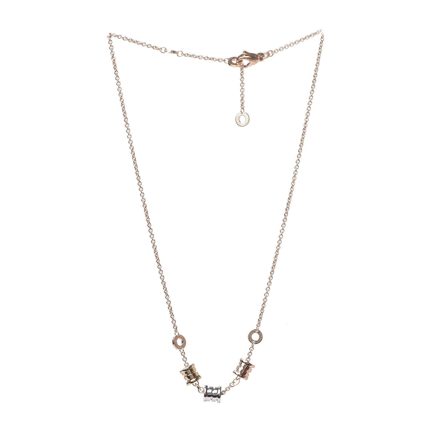 Bulgari 18K Yellow Rose White Gold B.Zero1 Necklace 3 of 4