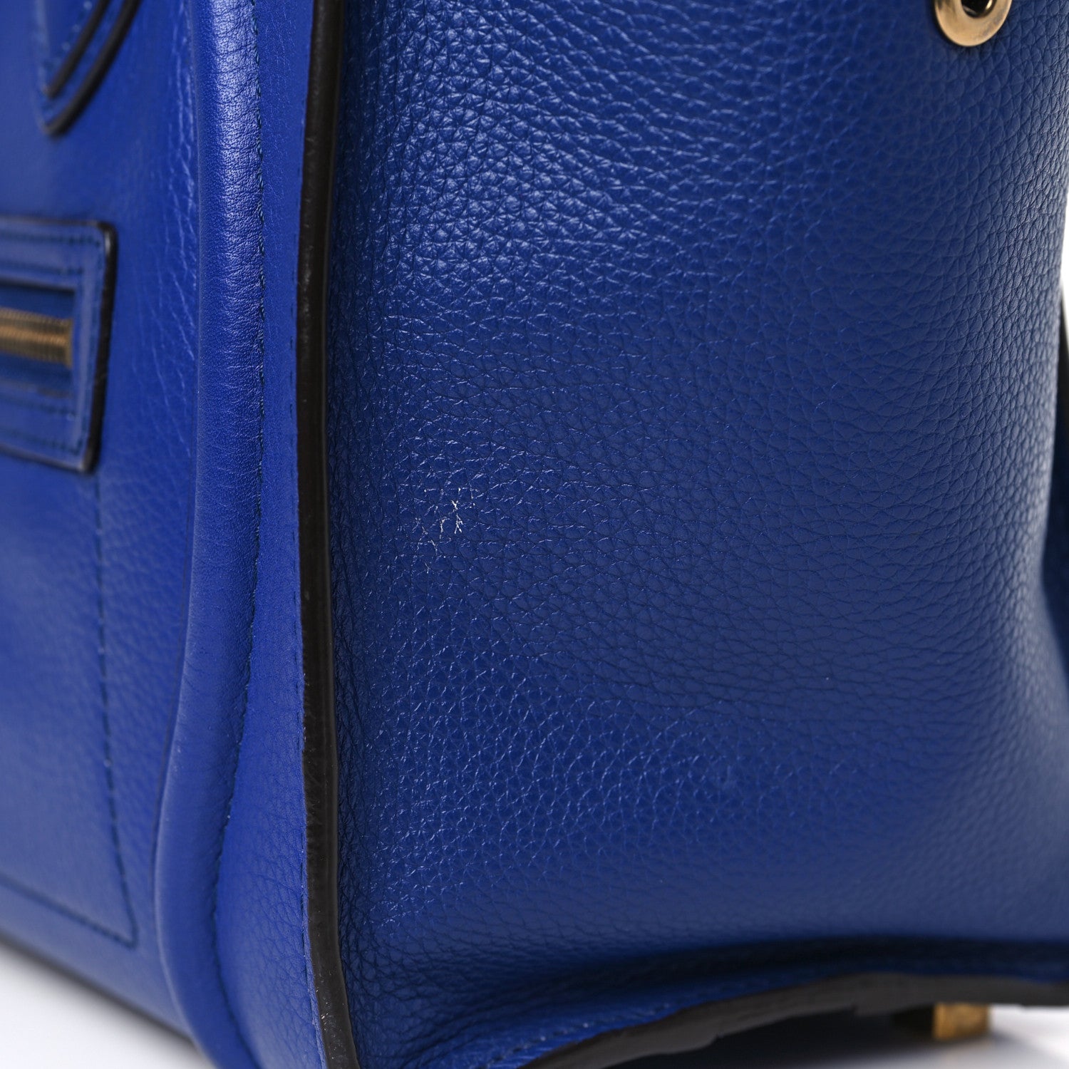 Celine Drummed Calfskin Micro Luggage Indigo 10 of 11