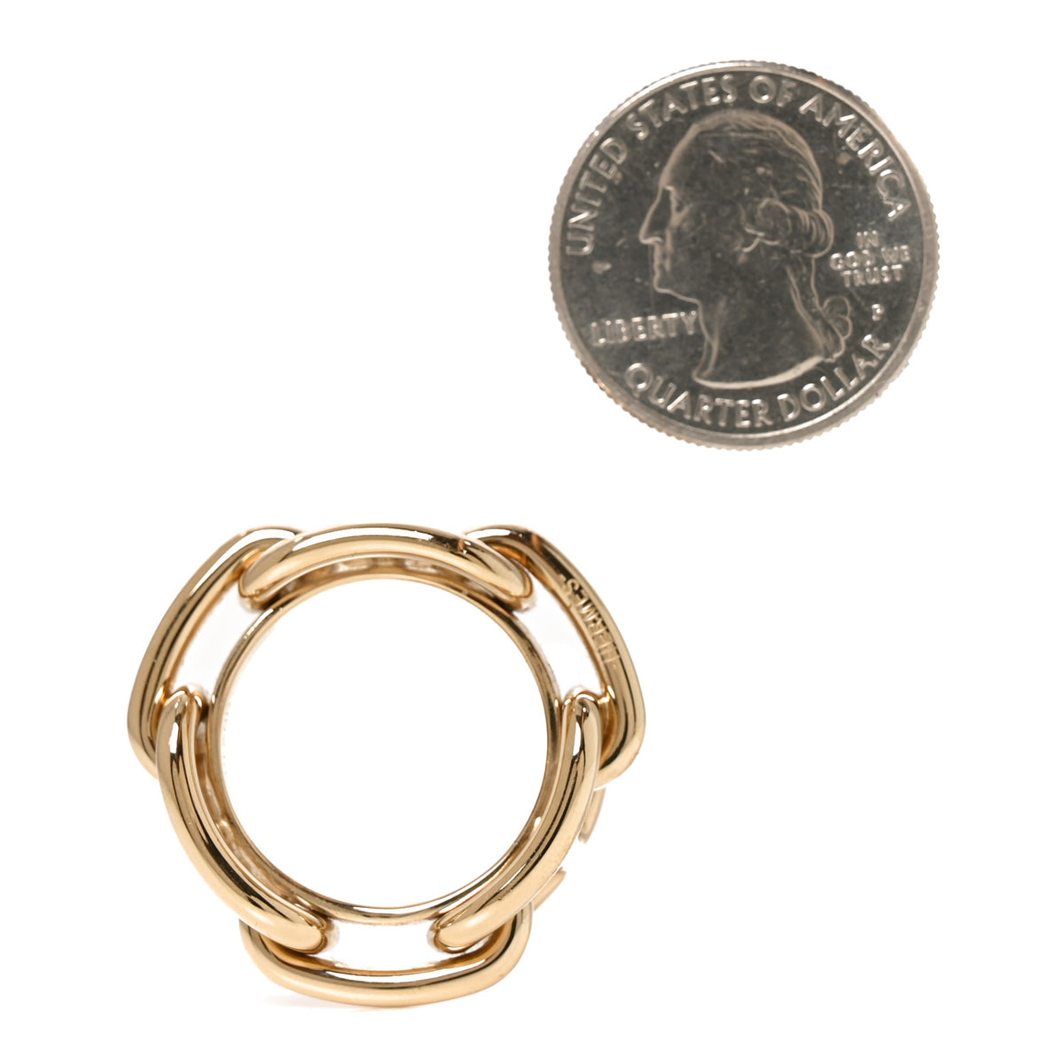 Permabrass Regate Scarf Ring Gold