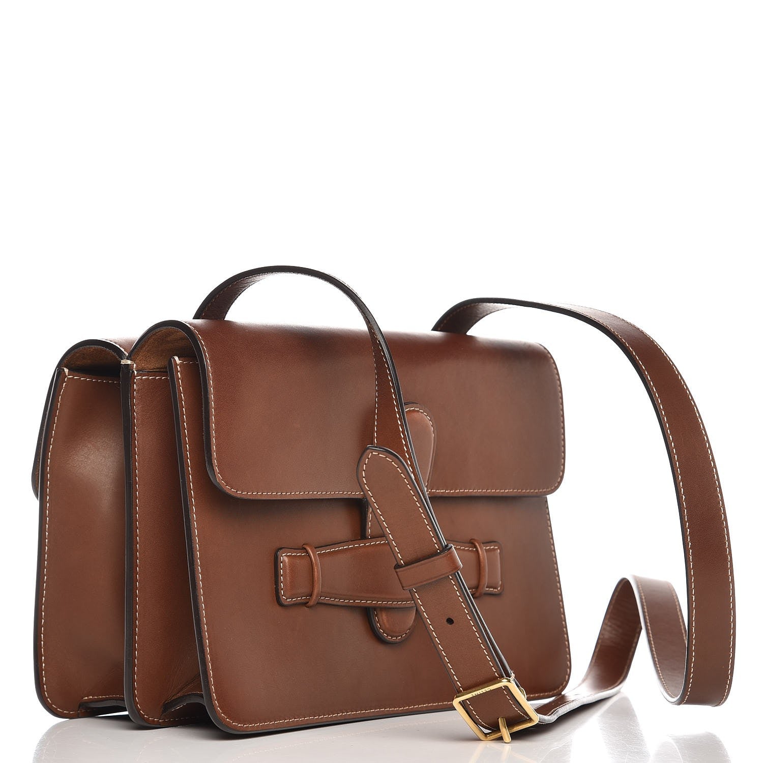 Celine Natural Calfskin Medium Symmetrical Bag Chestnut 3 of 9