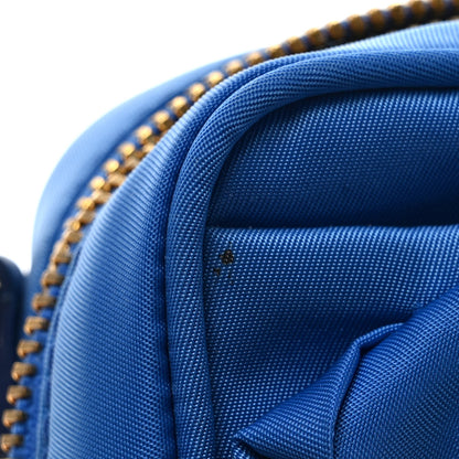 Prada Tessuto Nylon Bow Camera Bag Blue 10 of 10