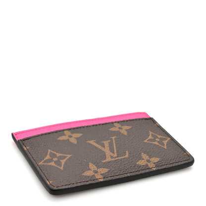 Louis Vuitton Monogram Macassar Card Holder PM Fuchsia 4 of 7