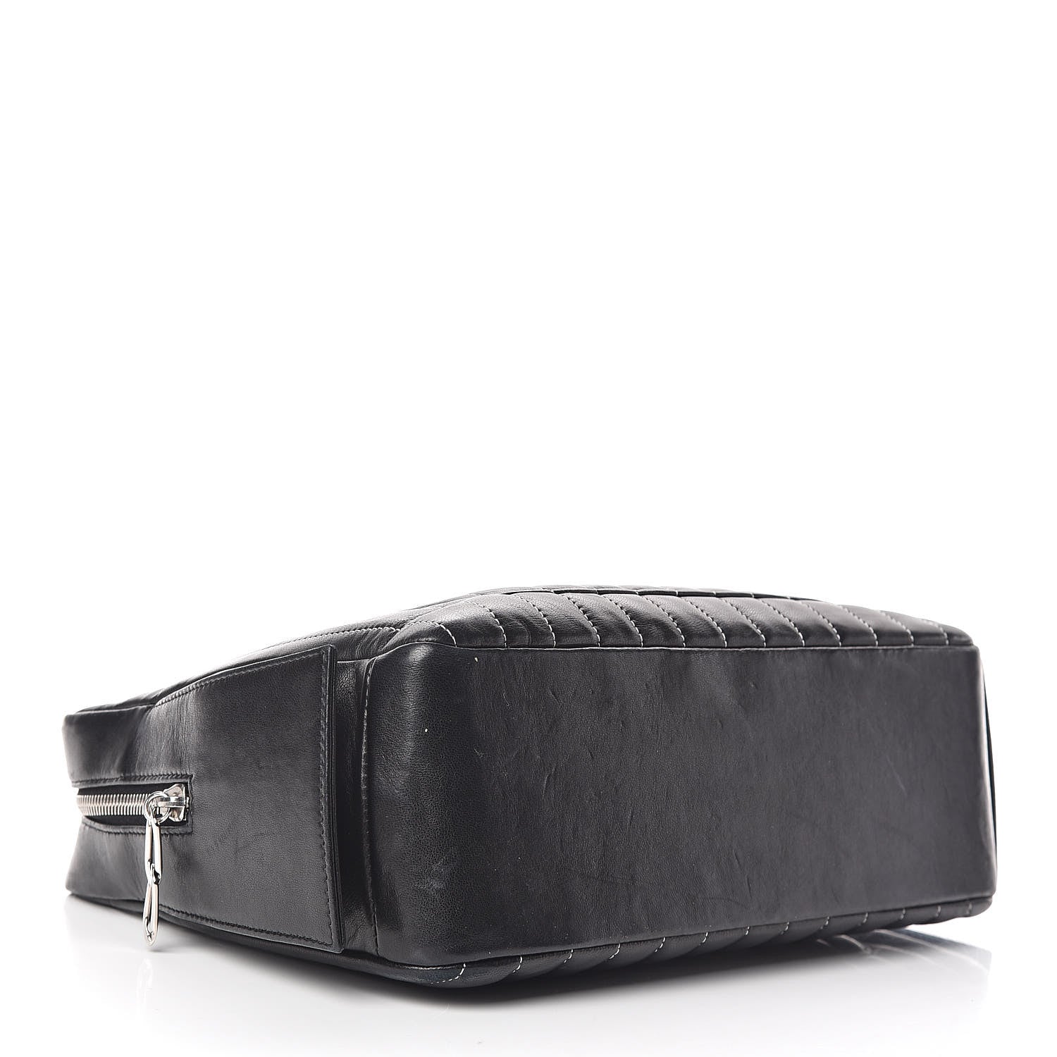 Chanel Lambskin Vertical Quilted Mademoiselle Camera Case Black 5 of 14