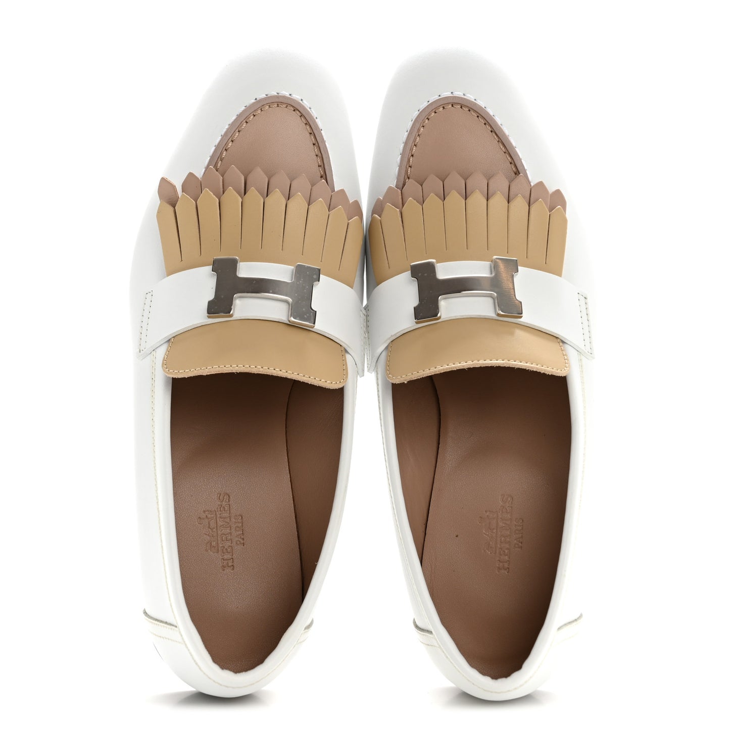 Goatskin Womens Royal Loafers 37 Multicolor White