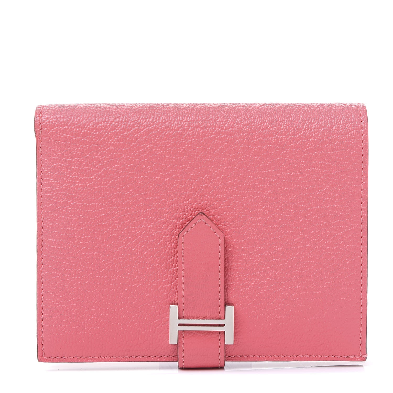 Hermes Chevre Mysore Bearn Compact Wallet Rose Azalee 1 of 9
