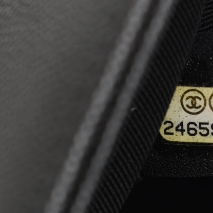 Chanel Caviar Chevron Quilted Medium Boy Flap Black 7 of 10