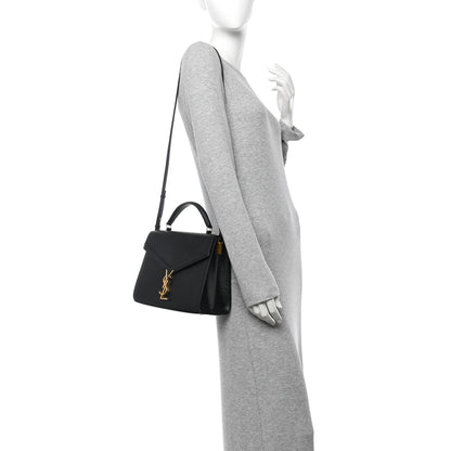 Saint Laurent Grain de Poudre Medium Classic Monogram Cassandra Top Handle Black 2 of 9
