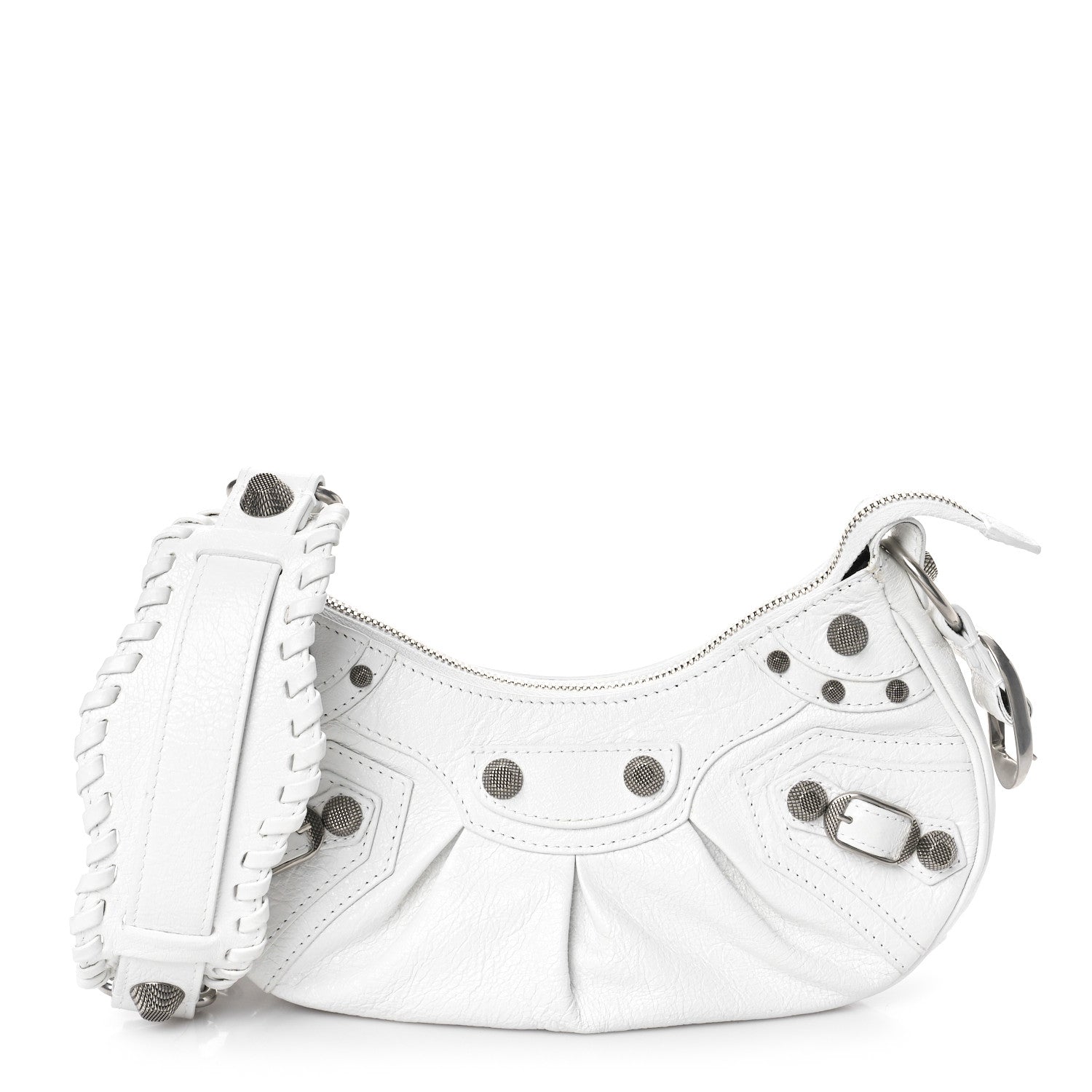 Balenciaga Agneau Arena Le Cagole Shoulder Bag XS Optic White 3 of 12