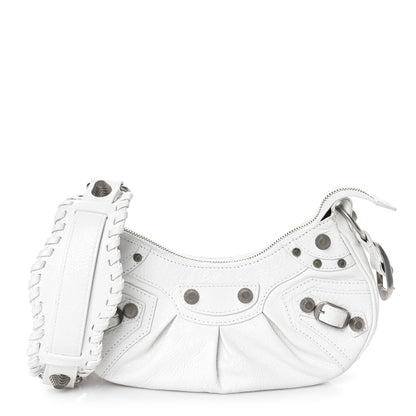 Balenciaga Agneau Arena Le Cagole Shoulder Bag XS Optic White 3 of 12