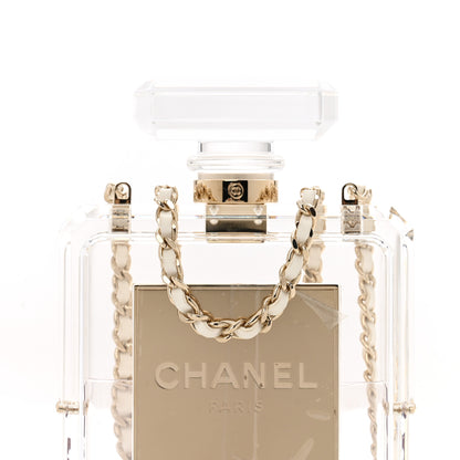 Chanel Transluscent Plexiglass Perfume Bottle Clutch 7 of 9