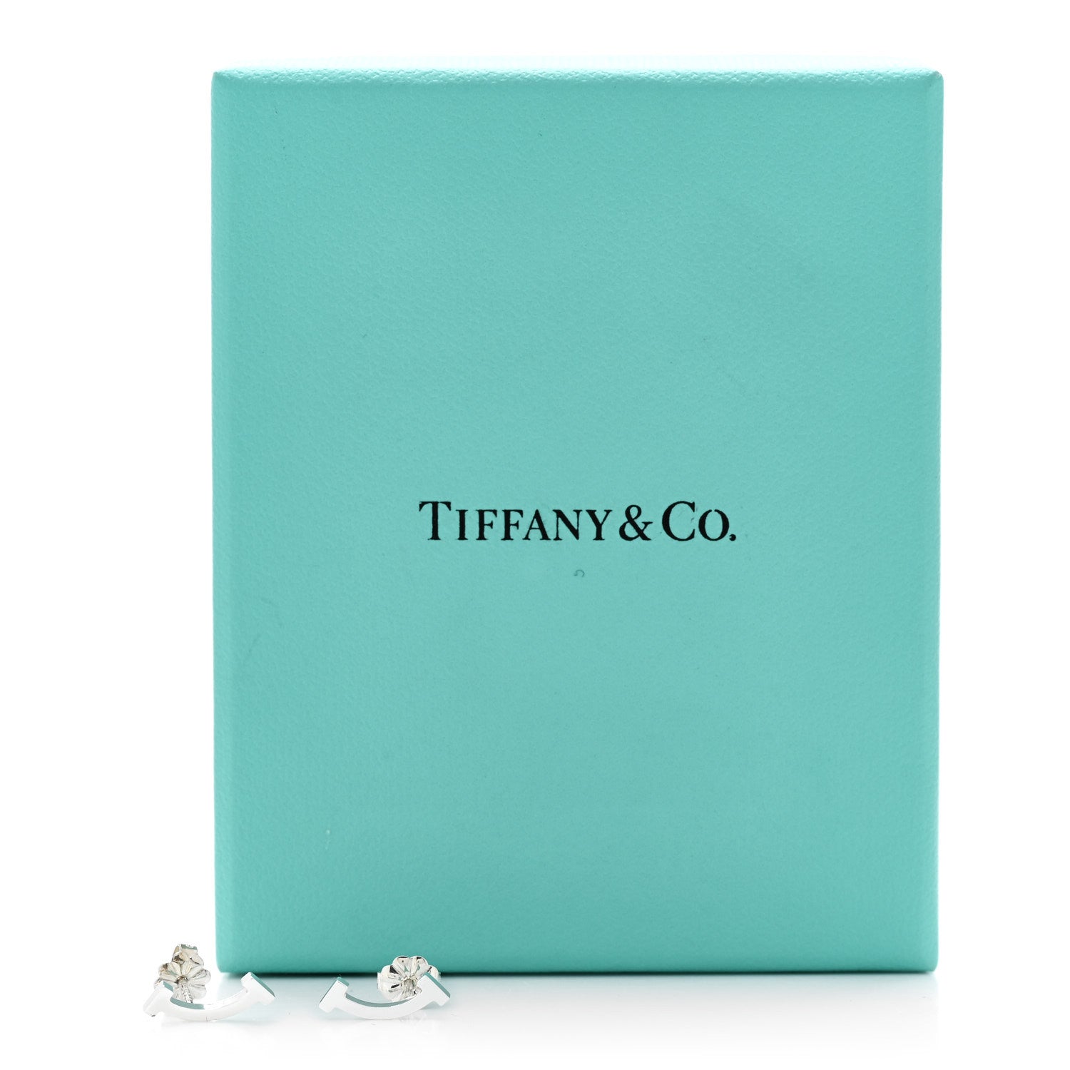 Tiffany Sterling Silver T Smile Stud Earrings 6 of 6