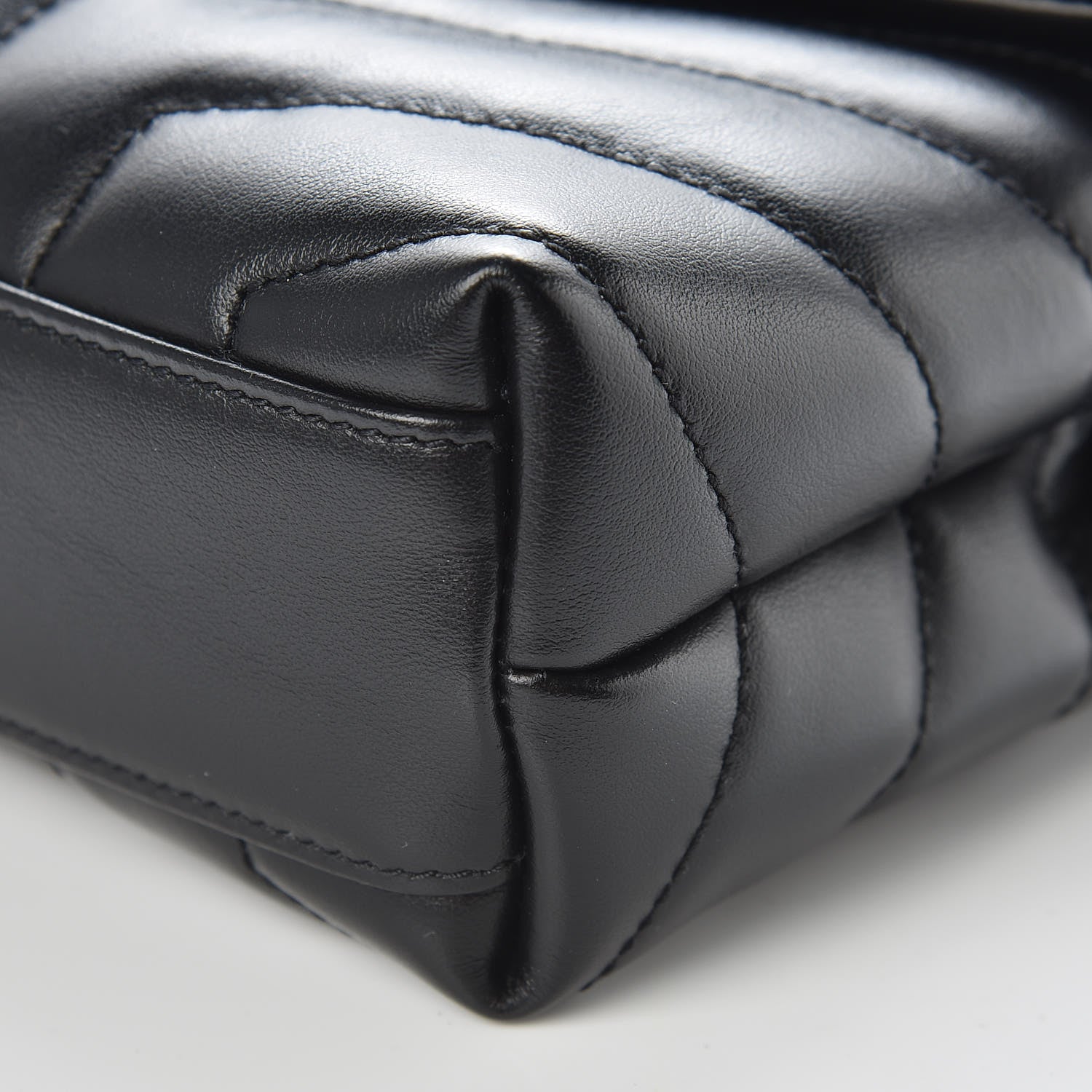 Saint Laurent Calfskin Y Quilted Monogram Toy Loulou Crossbody Bag Black 10 of 11