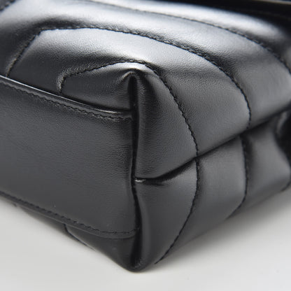 Saint Laurent Calfskin Y Quilted Monogram Toy Loulou Crossbody Bag Black 10 of 11