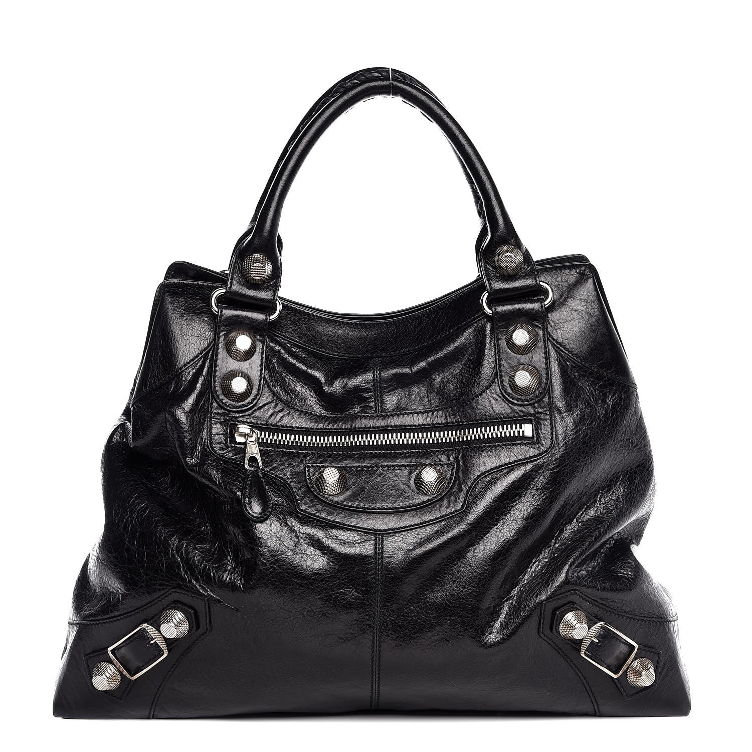 Balenciaga Chevre Giant 21 Silver Hardware Brief Black 1 of 7