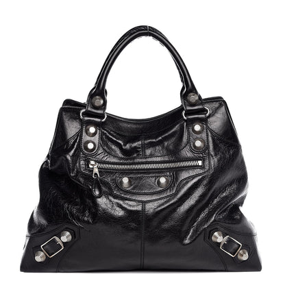 Balenciaga Chevre Giant 21 Silver Hardware Brief Black 1 of 7