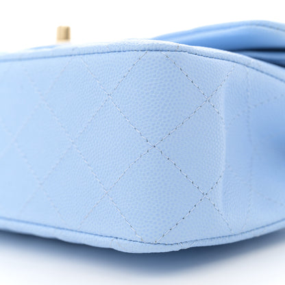 Chanel Caviar Quilted Small Double Flap Light Blue 10 of 10