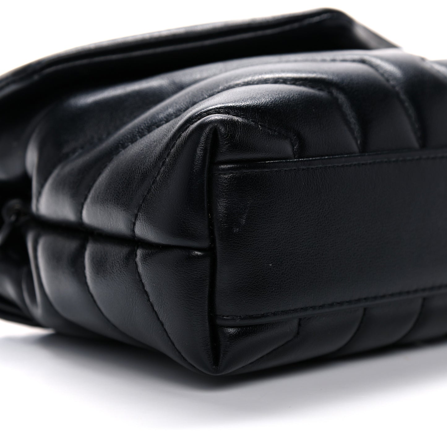Calfskin Y Quilted Monogram Toy Loulou Crossbody Bag Black