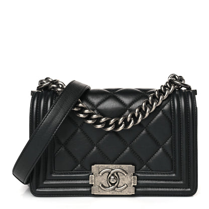Chanel Calfskin Quilted Small Boy Flap Black 1 of 9