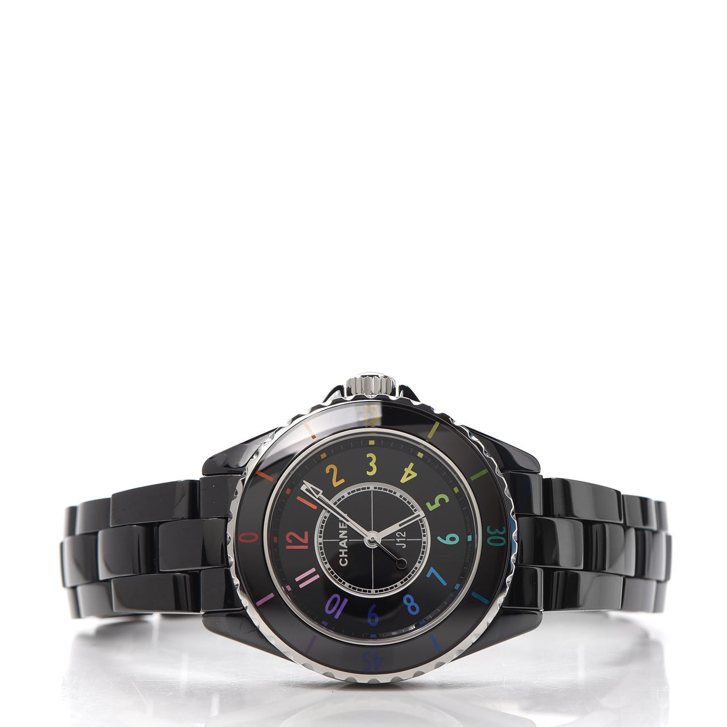 Stainless Steel Ceramic 33mm J12 Electro Quartz Watch Black