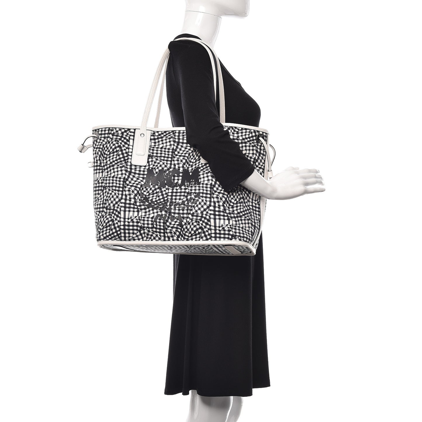 Visetos Medium Liz Reversible Shopper Tote White