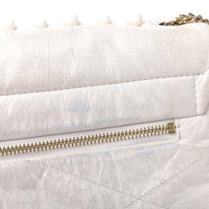 Lanvin Lambskin Quilted Pearl Medium Sugar Flap Shoulder Bag White 14 of 20