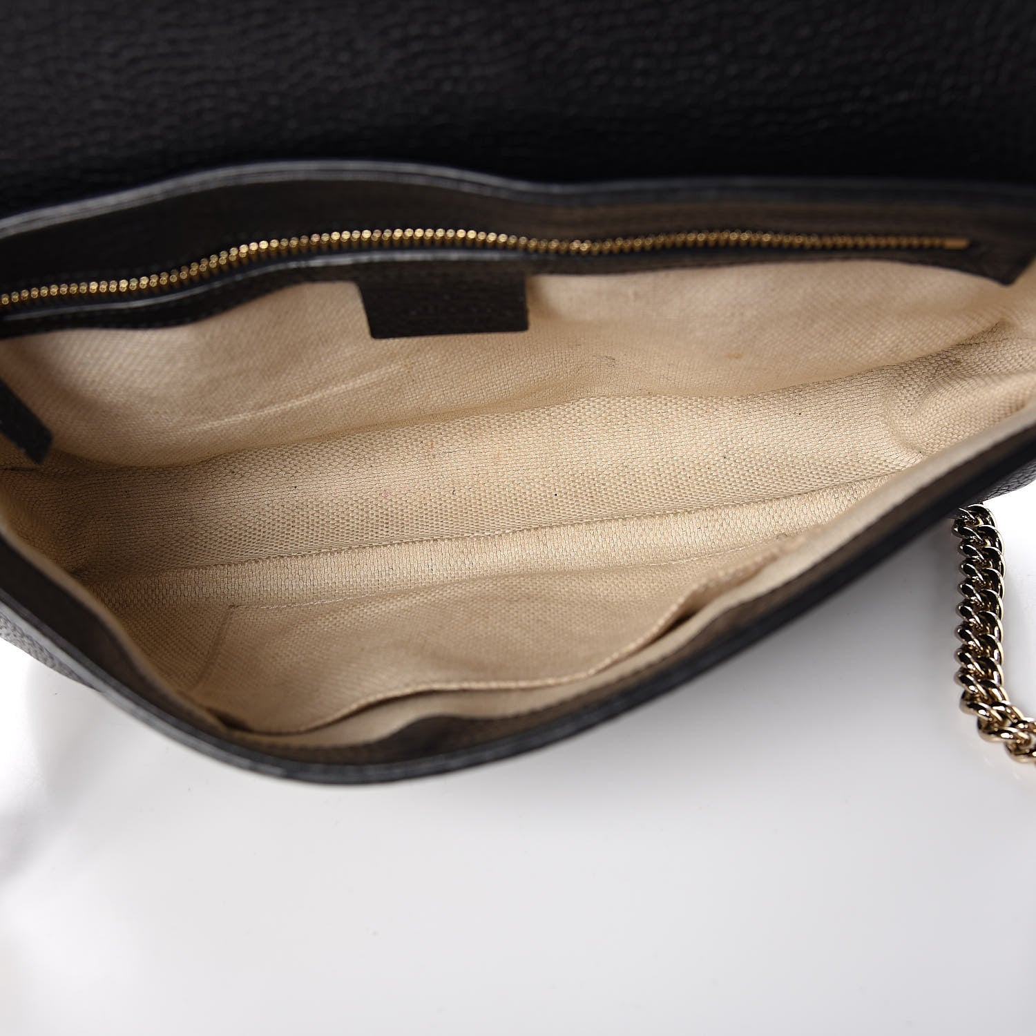Gucci Pebbled Calfskin Medium Soho Flap Crossbody Black 5 of 10