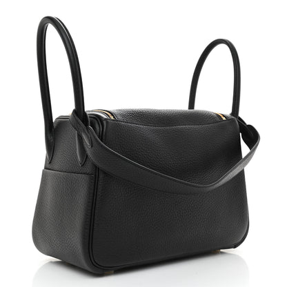 Hermes Taurillon Clemence Lindy 26 Black 3 of 11