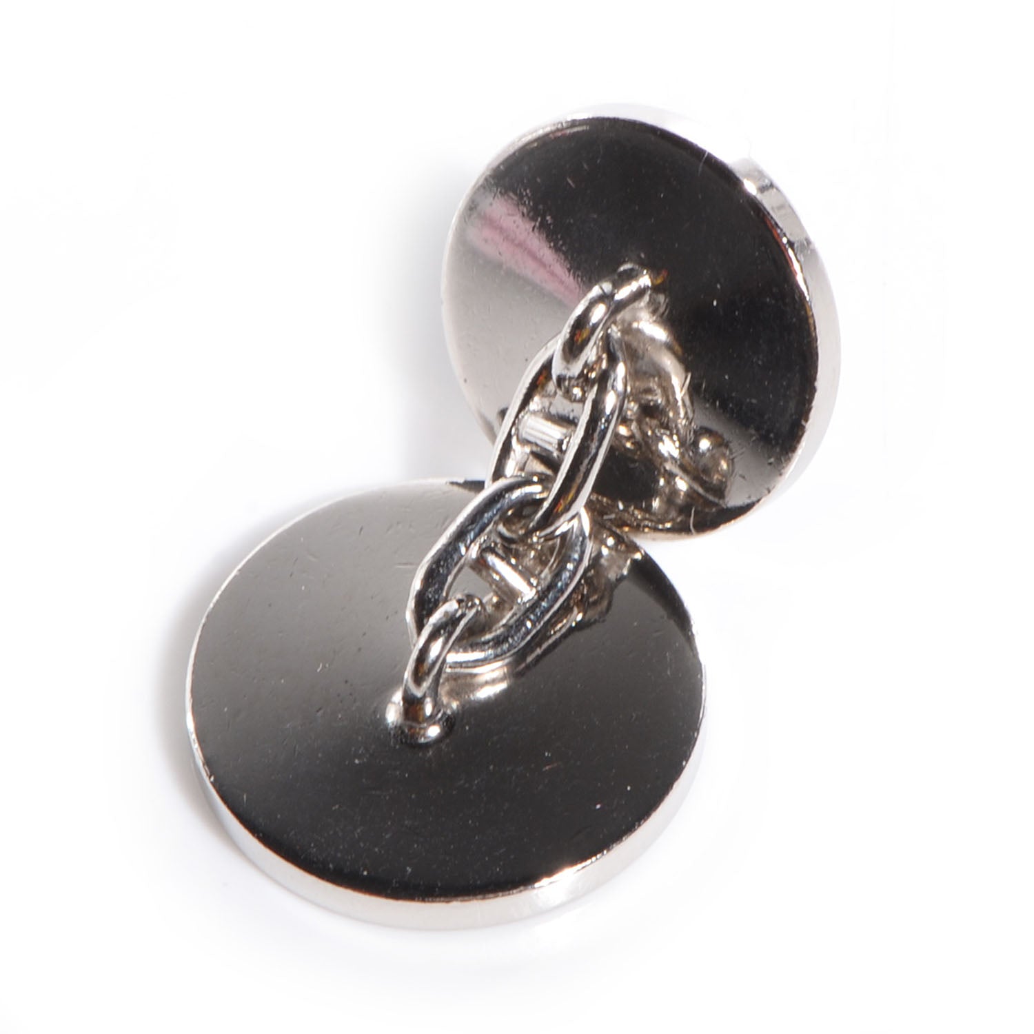 Hermes Mens Enamel Clou De Selle Cufflinks Bordeaux 3 of 4