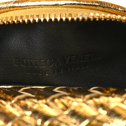 Bottega Veneta Laminated Calfskin Pressed Intreccio Mini Jodie Gold 6 of 6