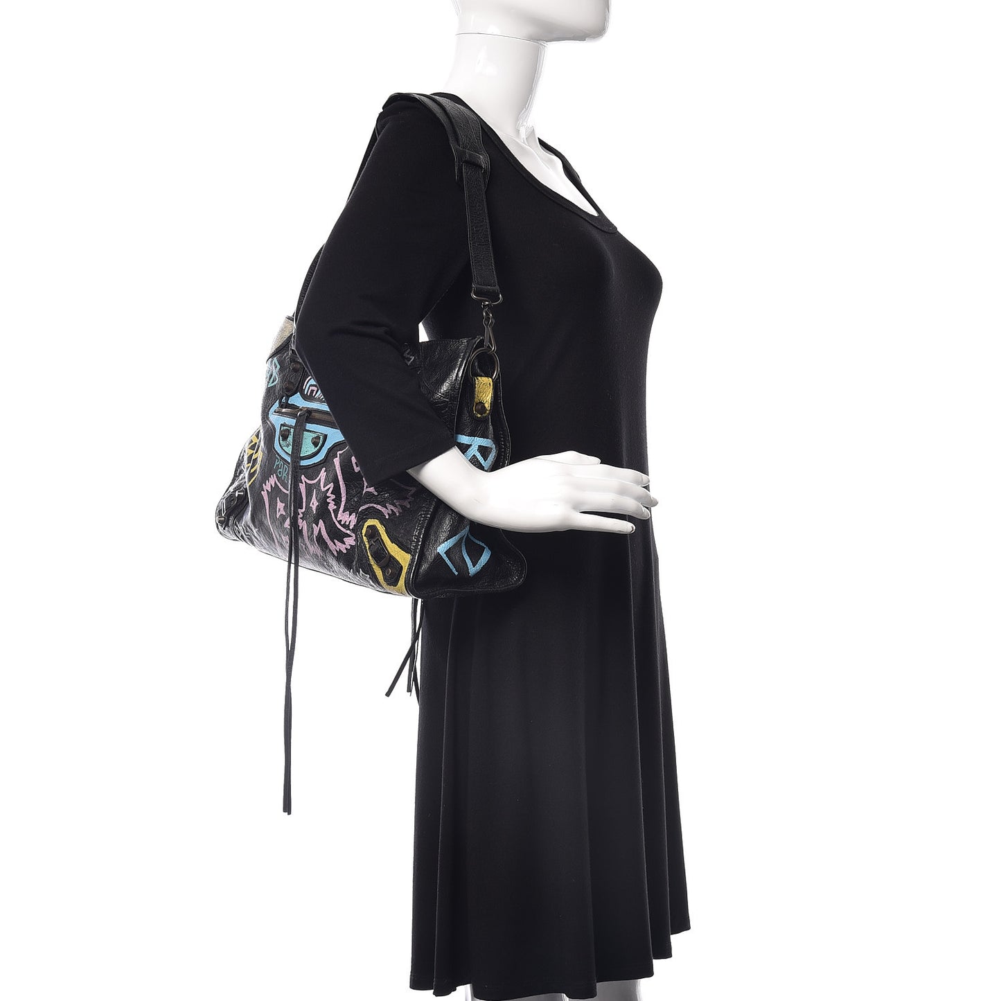 Agneau Graffiti All Over Classic Hardware City Black Multicolor