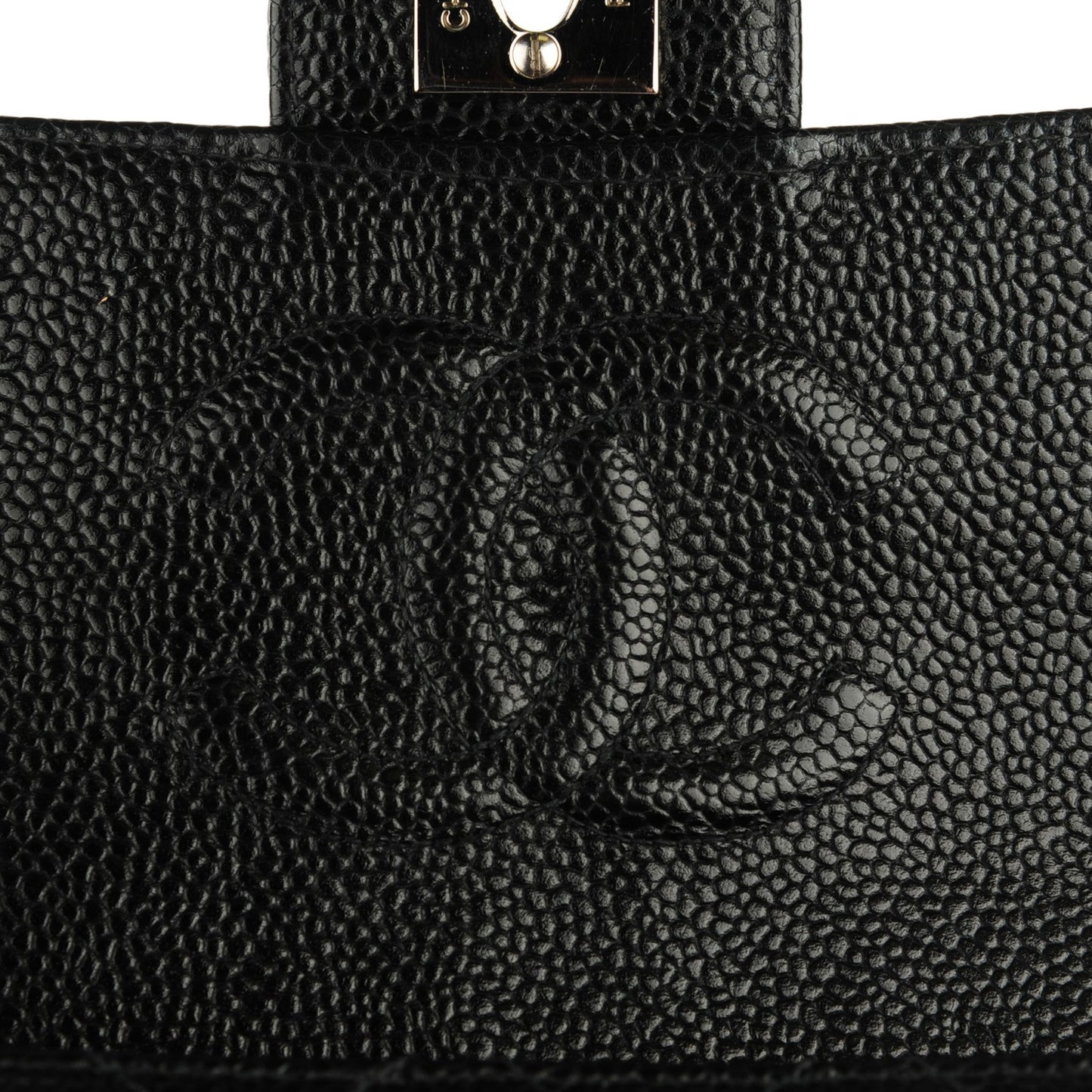 Caviar Quilted Mini Square Flap Black