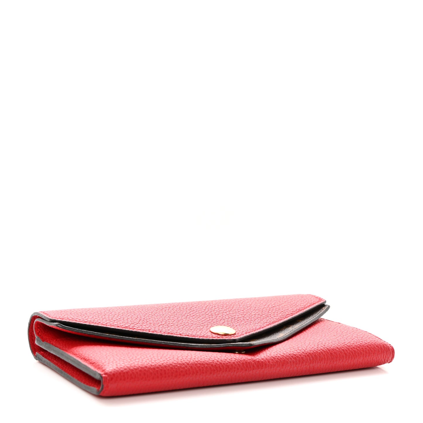 Calfskin Double V Wallet Rubis