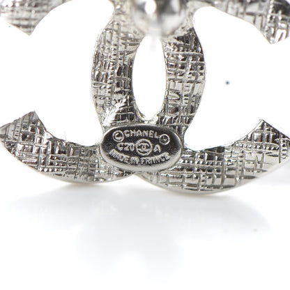 Chanel Crystal Large CC Earrings Silver 4 of 5