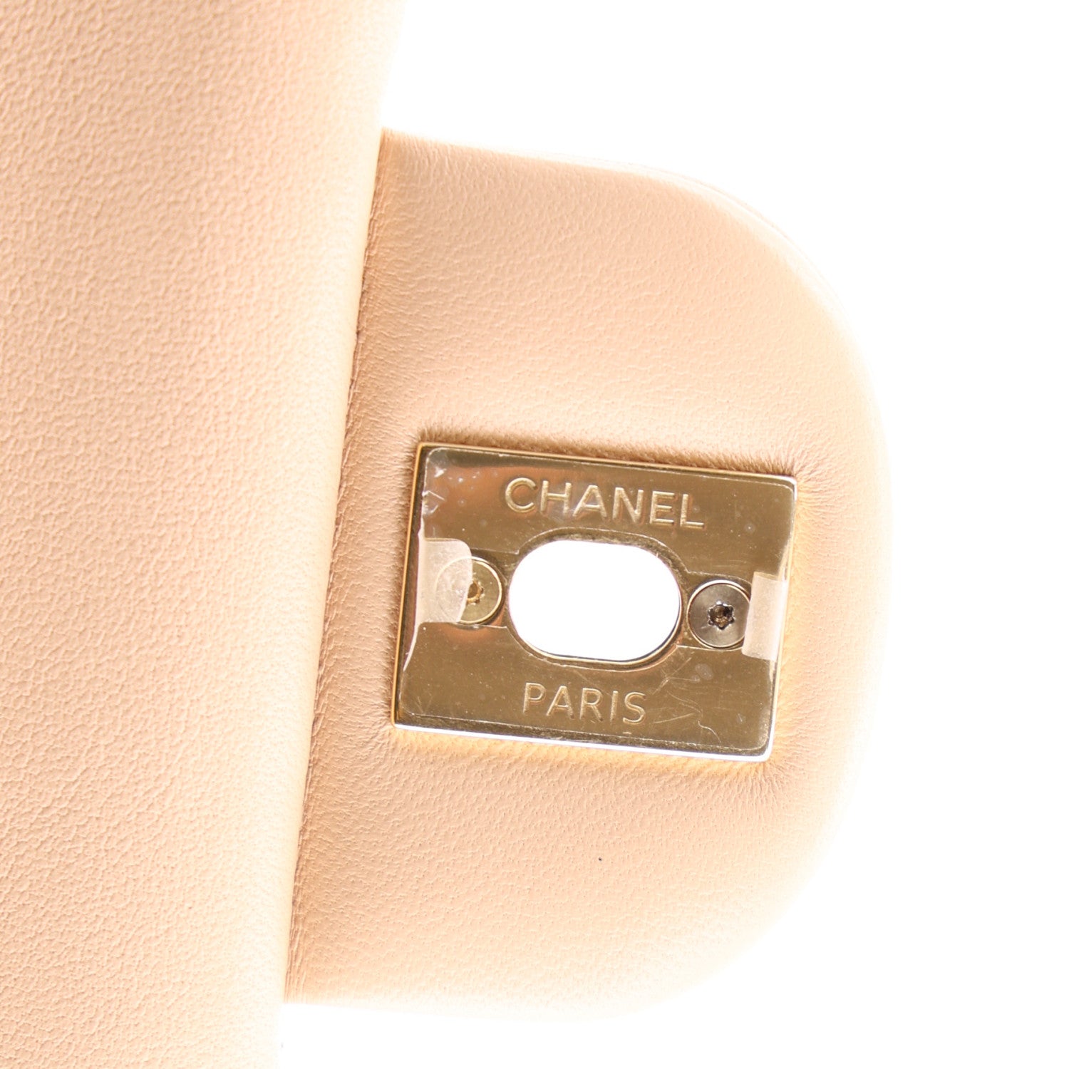 Chanel Lambskin Quilted Medium Double Flap Beige 8 of 11