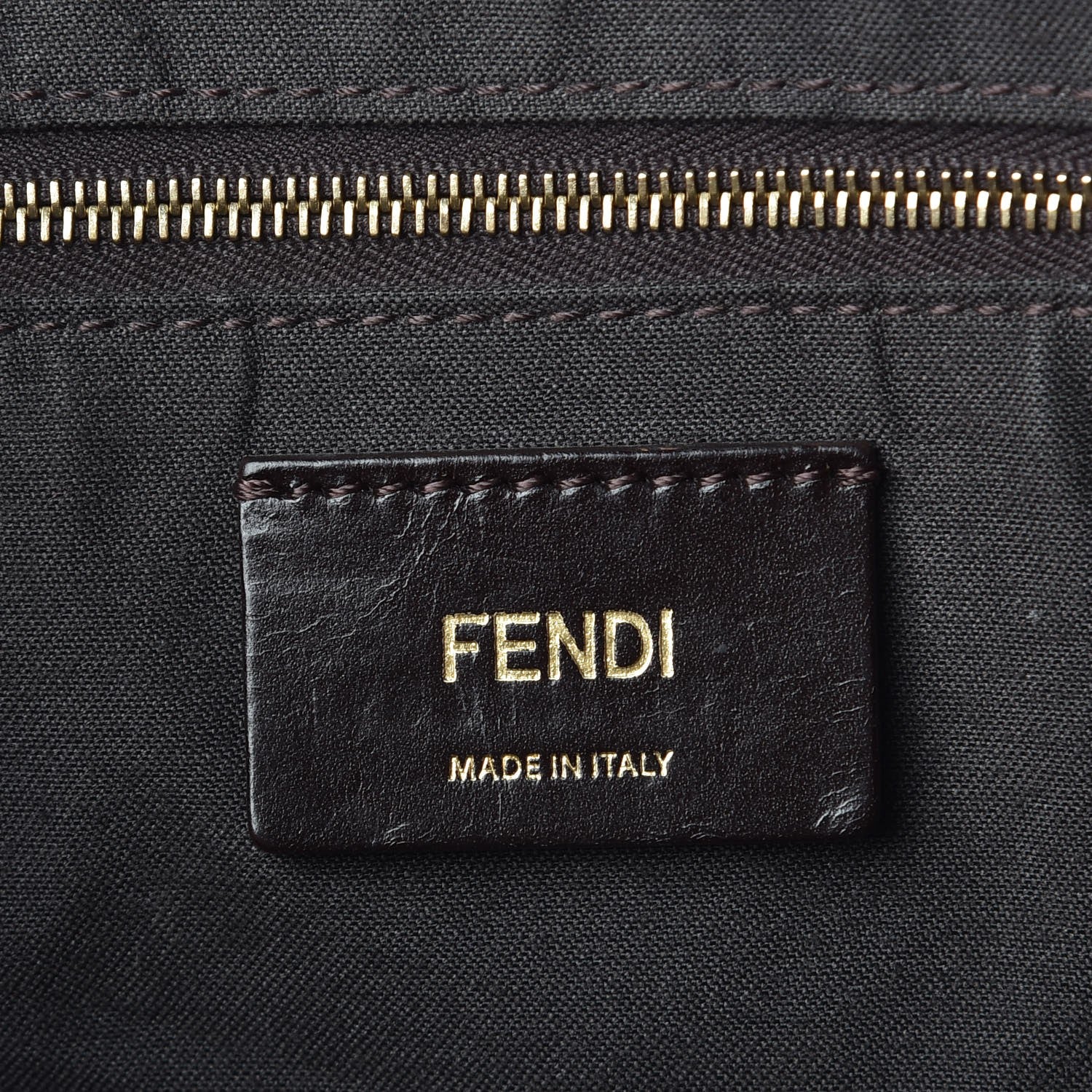 Fendi Pequin Spalmati Vitello Flamingo Hobo Bag Tobacco 6 of 7