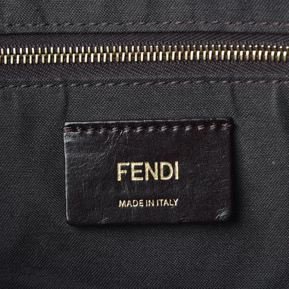 Fendi Pequin Spalmati Vitello Flamingo Hobo Bag Tobacco 6 of 7