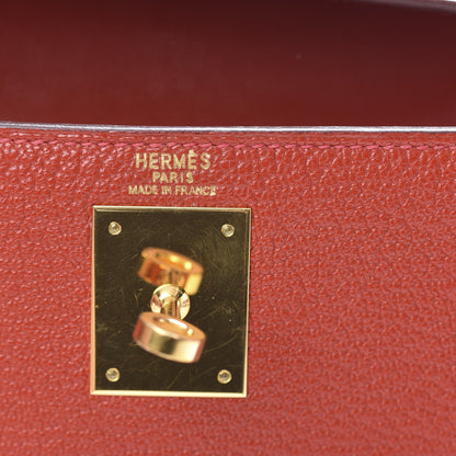 Hermes Chevre Mysore Kelly Sellier 28 Vermillion 23 of 40