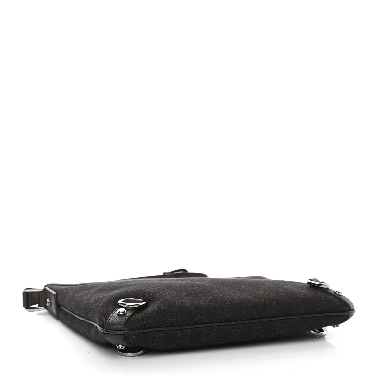 Denim Monogram Abbey Messenger Bag Dark Brown