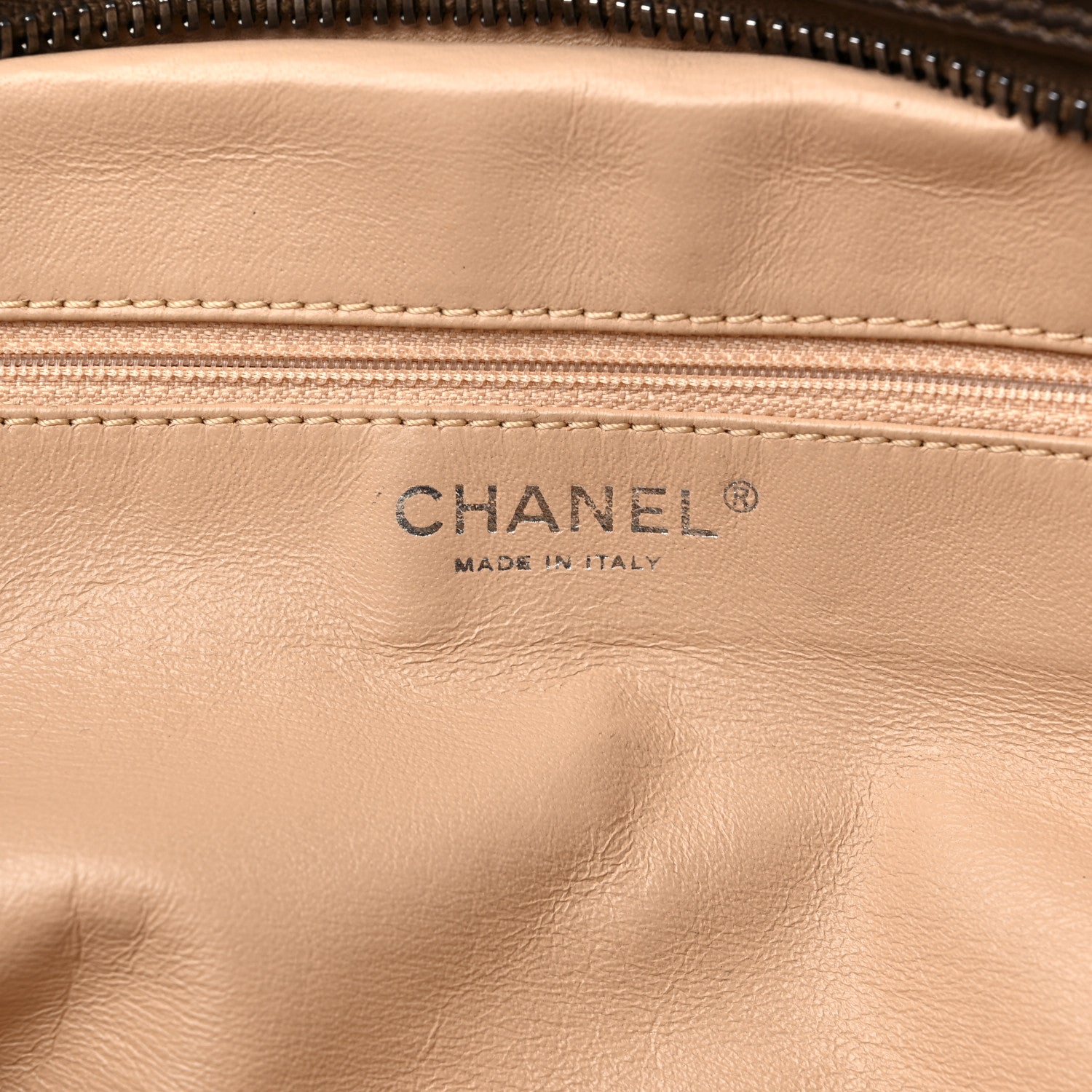Chanel Metallic Deerskin Large Luxe Ligne Bowler Bronze 6 of 15