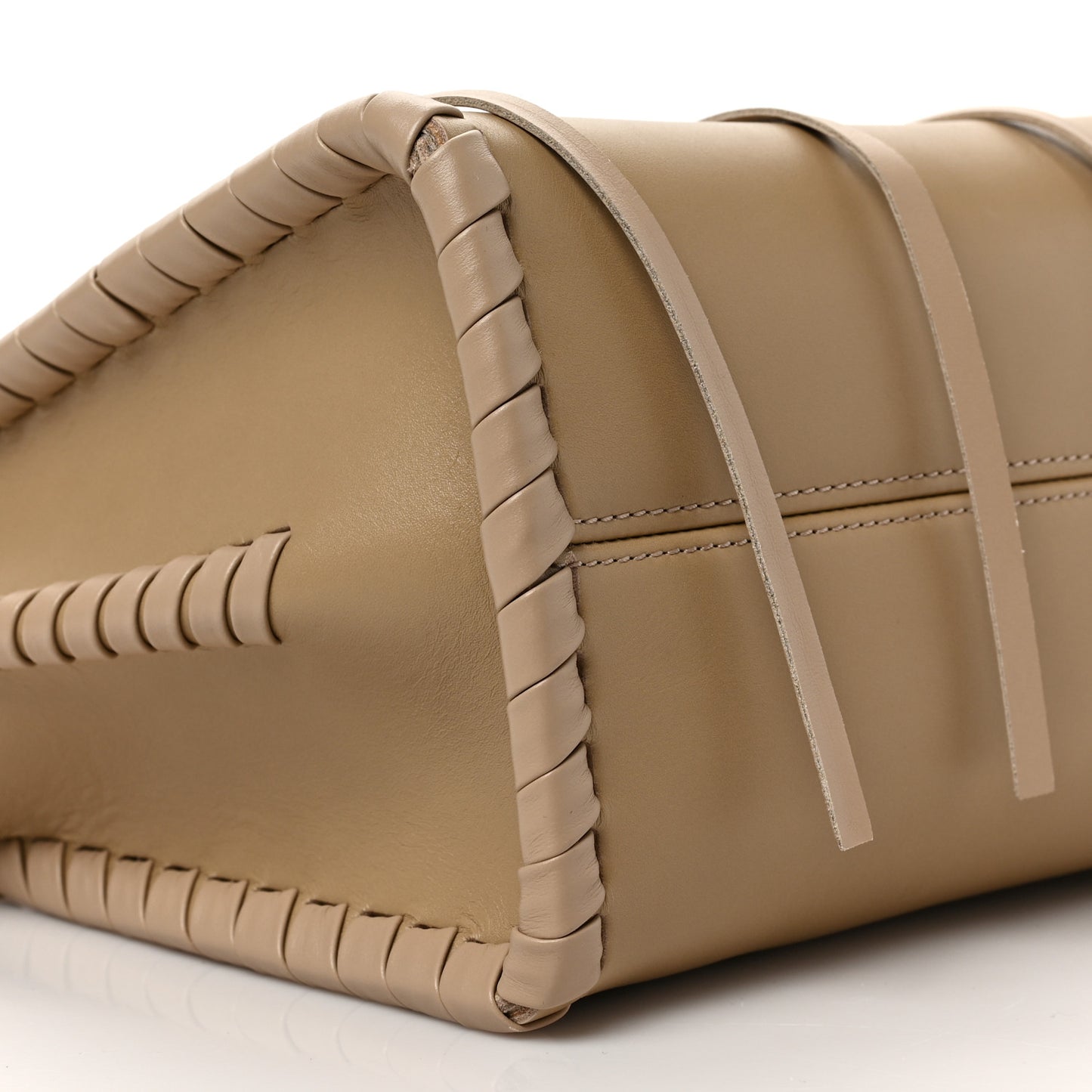 Calfskin Small Mony Tote Argil Brown