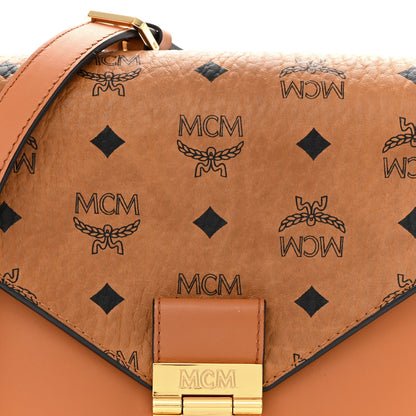 MCM Visetos Small Patricia Saddle Bag Cognac 7 of 11