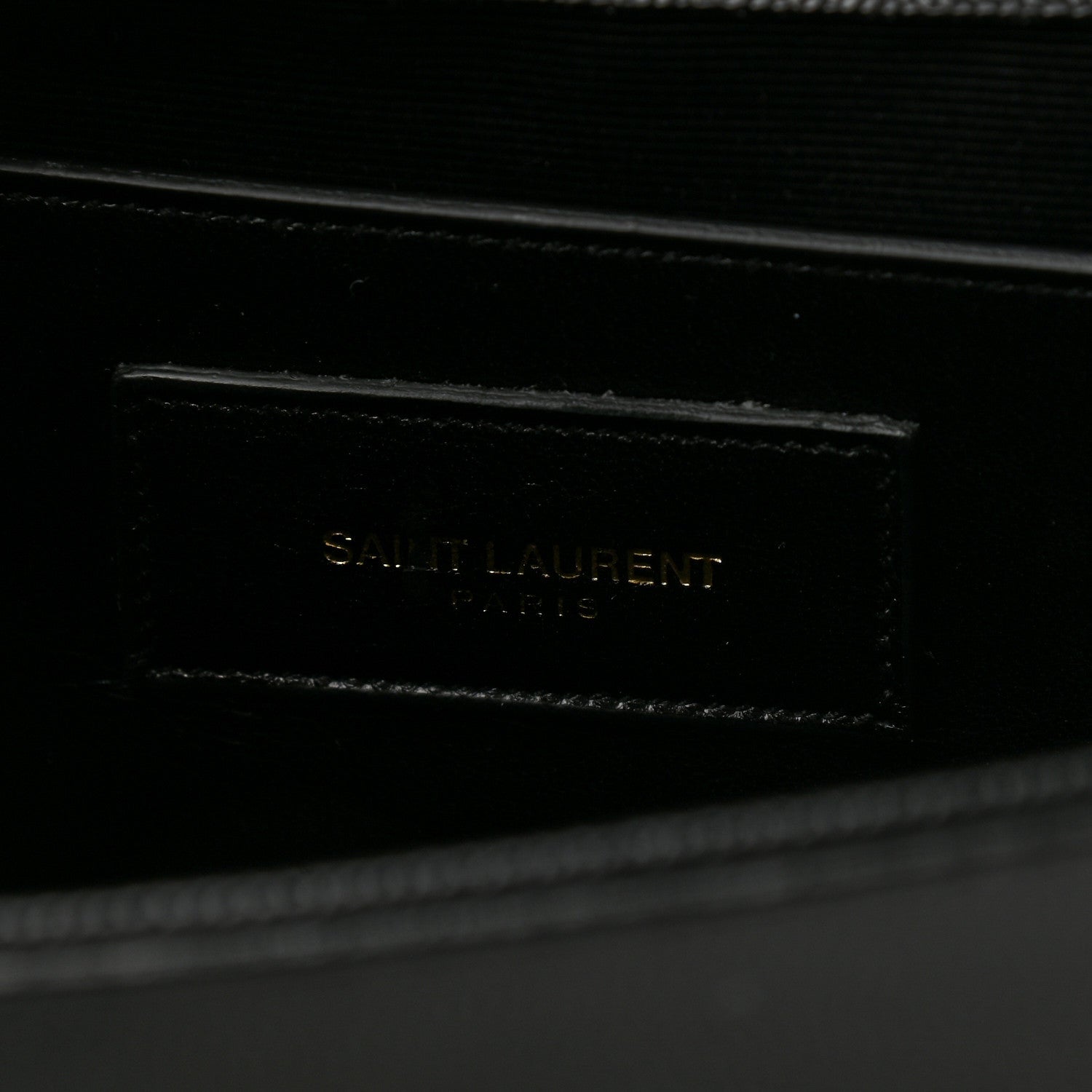 Saint Laurent Grain De Poudre Monogram Cassandre Clutch Black 8 of 10