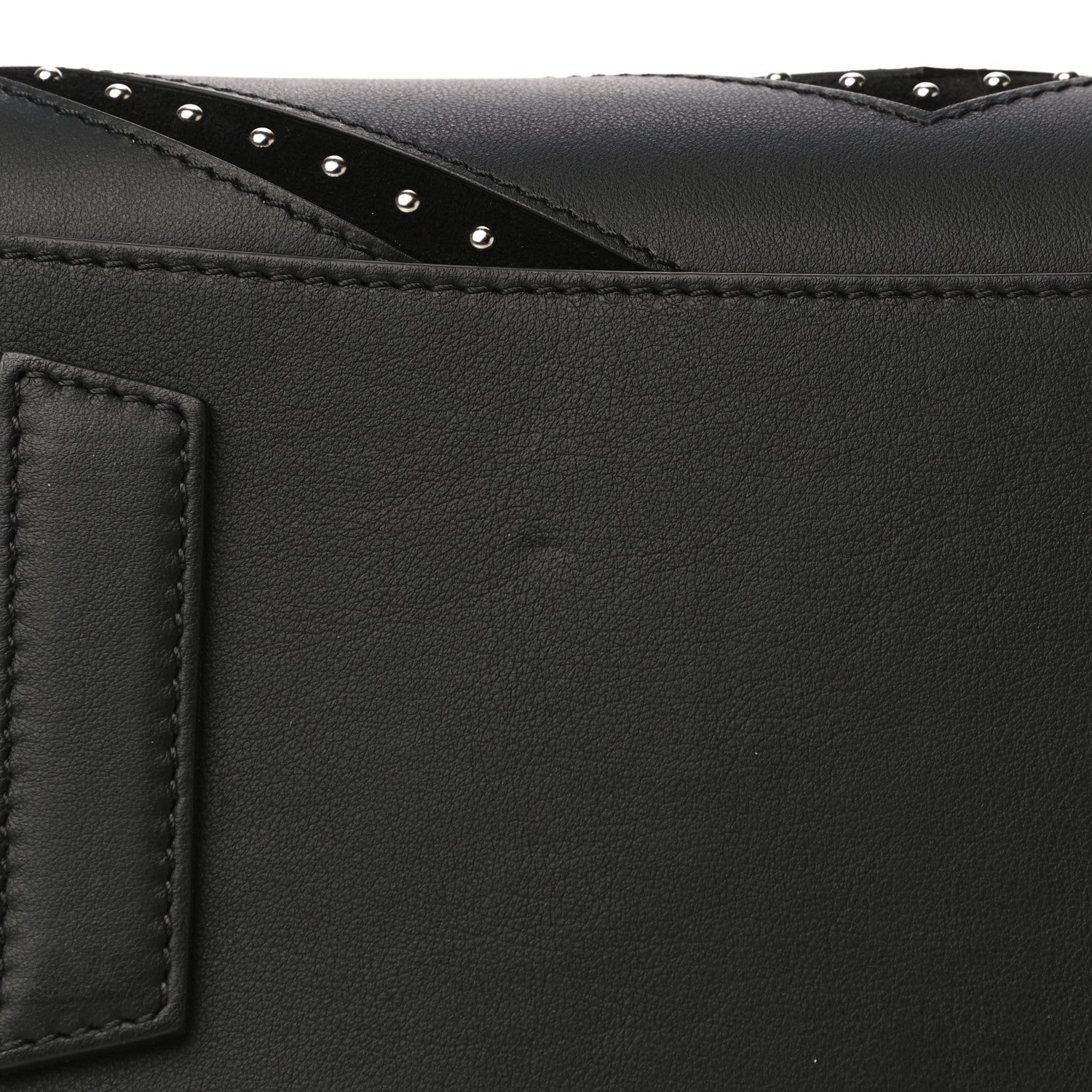 Givenchy Calfskin Suede Small Studded Chevron Antigona Black 13 of 15