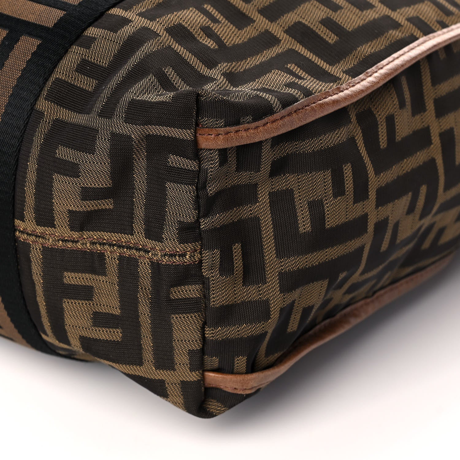 Fendi Zucca Vitello Patchwork Convertible Tote Tobacco Sabbia 9 of 9