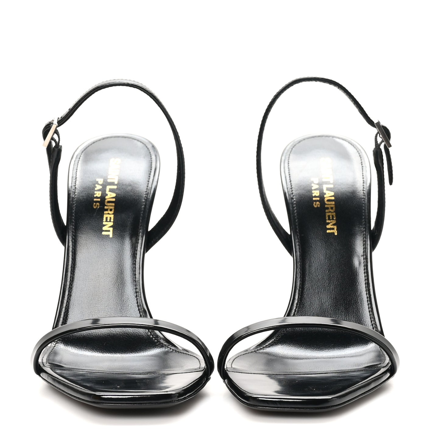 Patent Calfskin Opyum 110 Sandals 37 Black