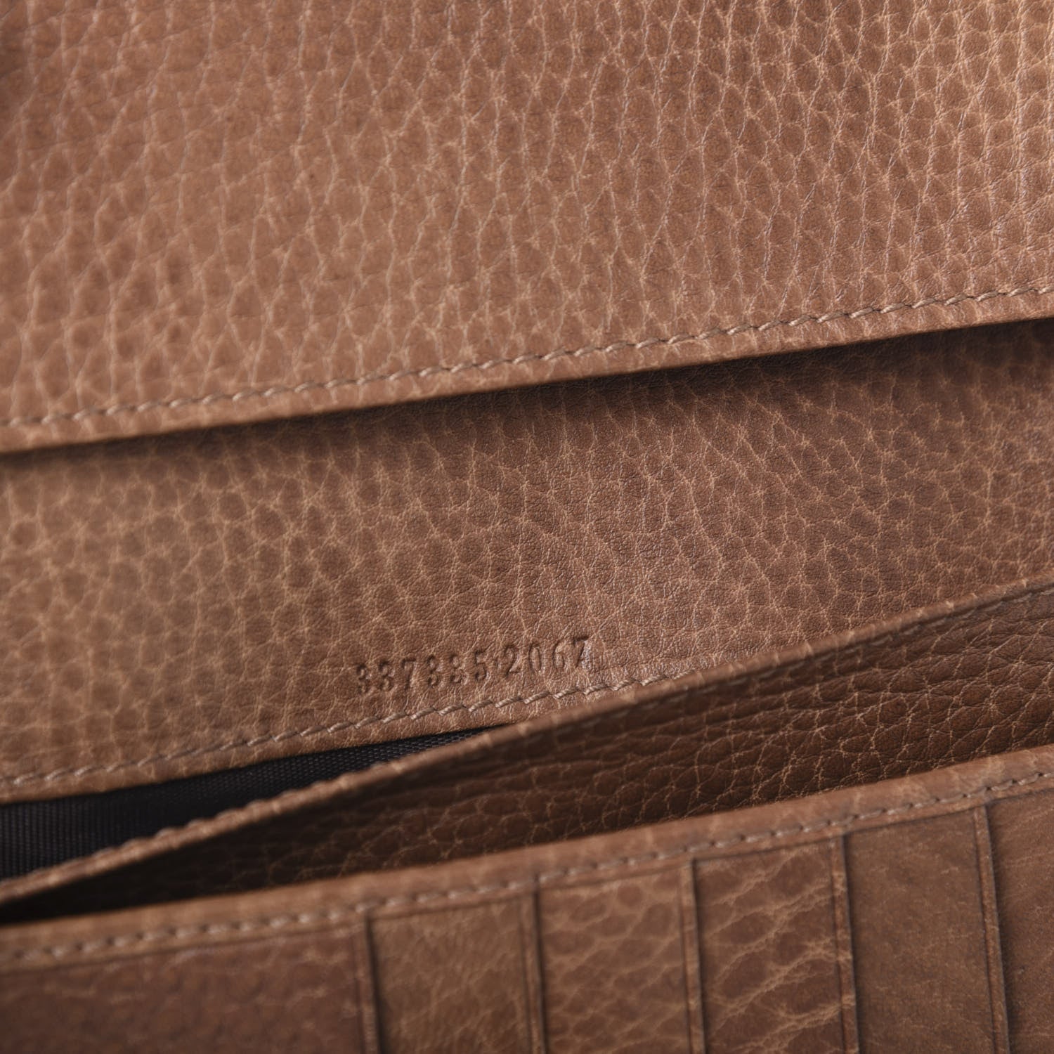 Gucci Monogram Old Libeccio Miss GG Continental Wallet Beige Ebony Light Brown 9 of 10