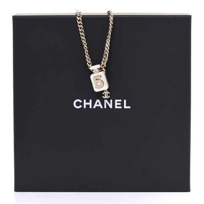 Chanel Resin Crystal CC No 5 Perfume Bottle Necklace 6 of 6