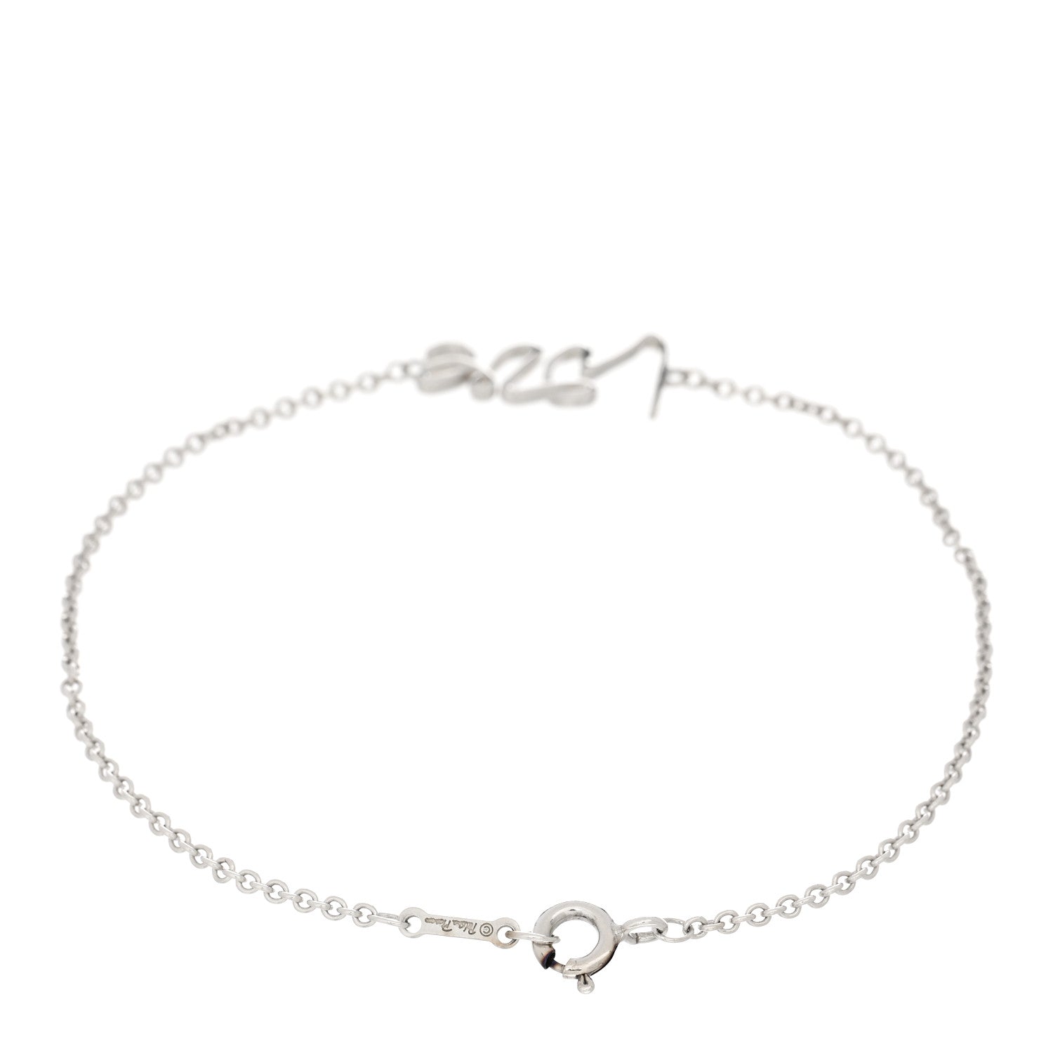 Tiffany Sterling Silver Graffiti Love Bracelet 2 of 3