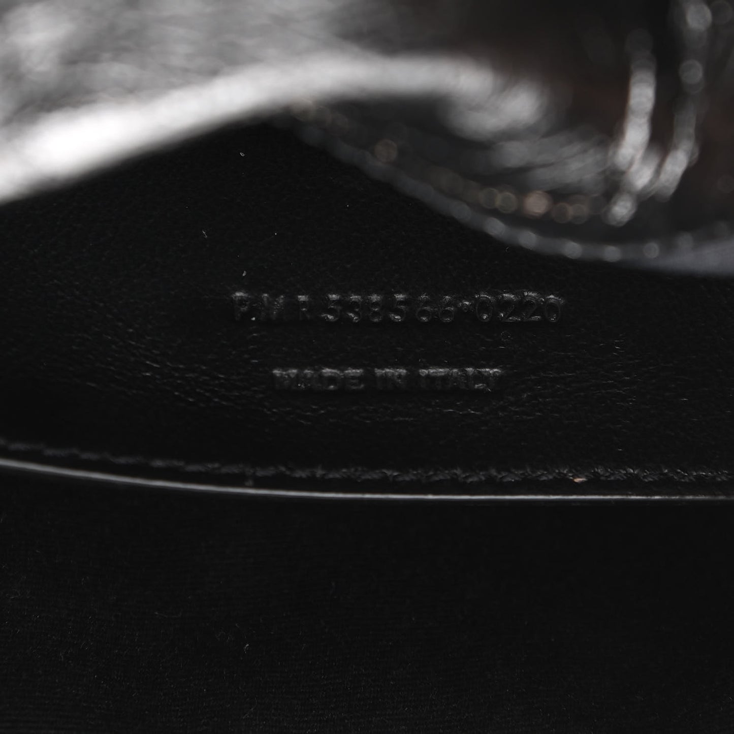 Crinkled Calfskin Matelasse Monogram Baby Niki Chain Satchel Black