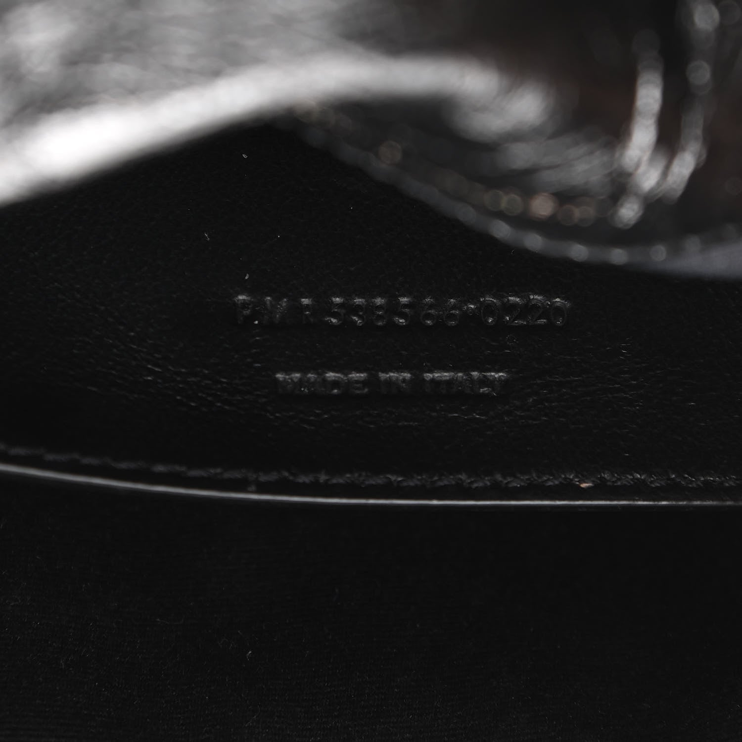 Saint Laurent Crinkled Calfskin Matelasse Monogram Baby Niki Chain Satchel Black 8 of 11